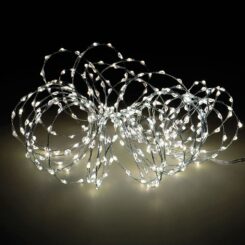 Grinalda micro LED, 378 leds extra brilhantes, LUZ quente, para exteriores, 6 m