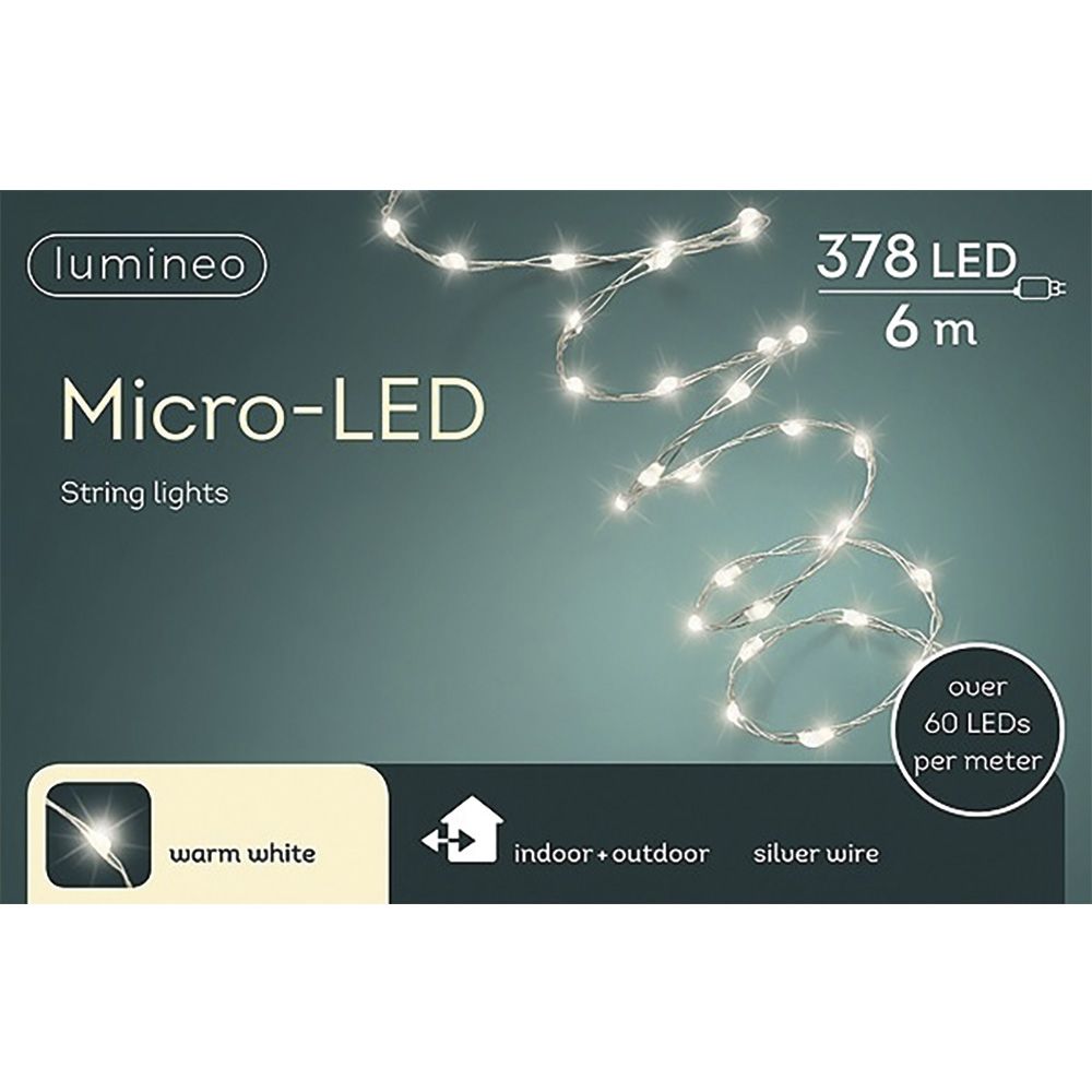 Grinalda micro LED, 378 leds extra brilhantes, LUZ quente, para exteriores, 6 m - Image 2