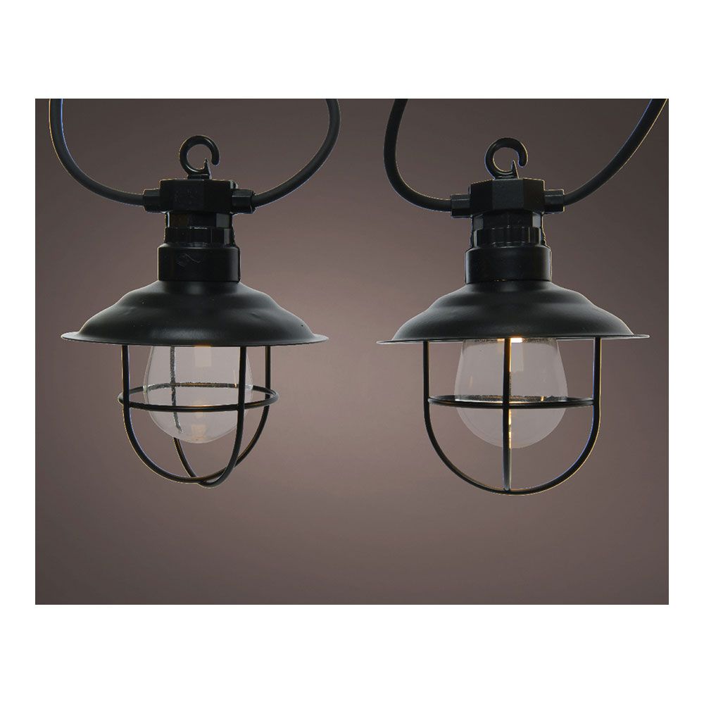 Grinalda candeeiros 10 leds branco quente IP44 9,5m lumineo - Image 2