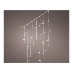 Cortina LED tipo icicle 240 leds, multifunções, LUZ fria, exterior, 5,8 m