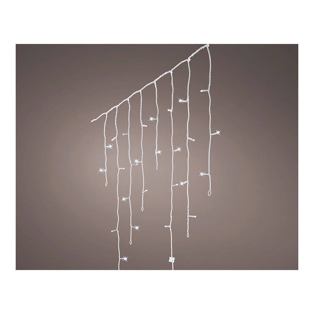 Cortina LED tipo icicle 240 leds, multifunções, LUZ fria, exterior, 5,8 m