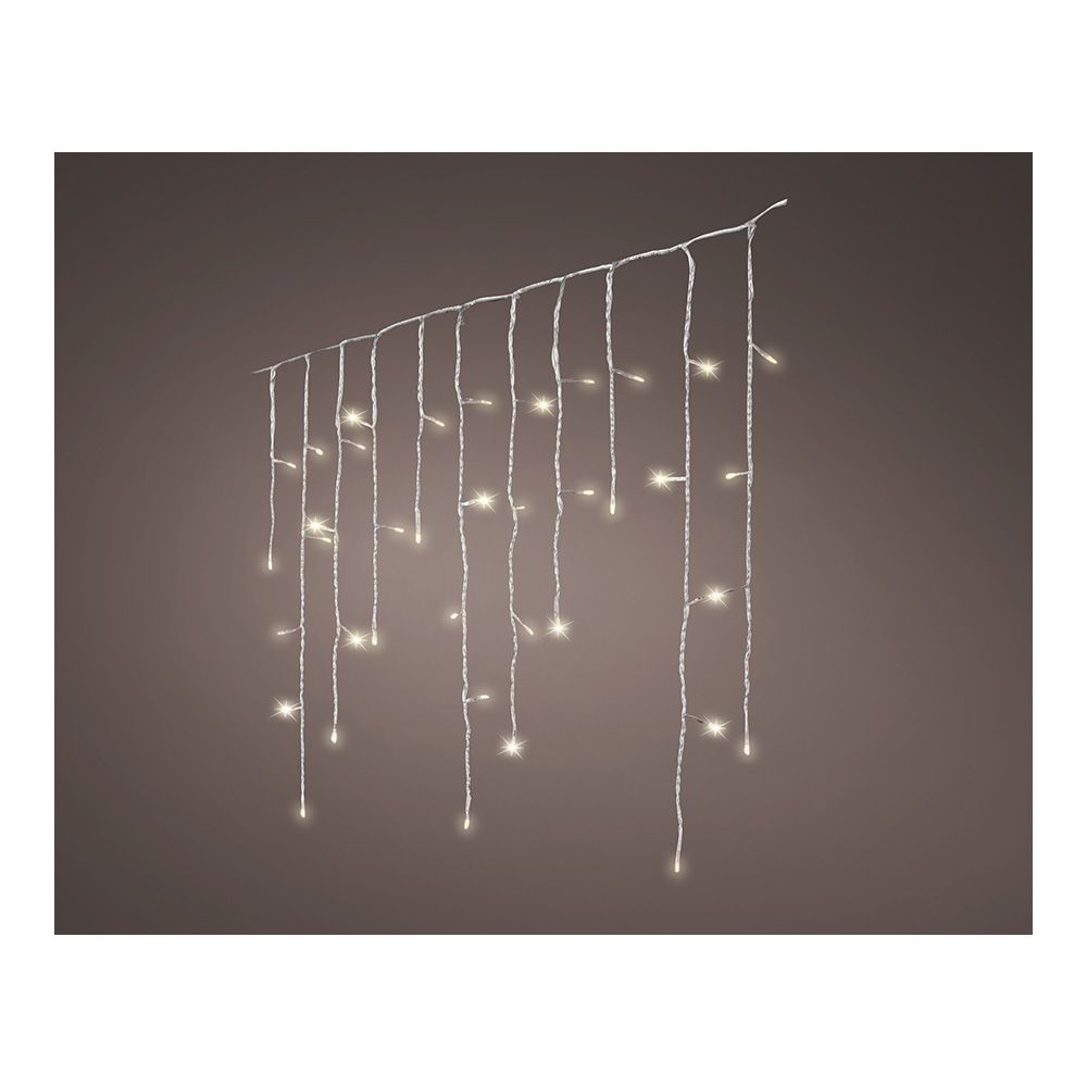 Cortina LED icicle lights, 240 leds, 3,6 W, multifunções, LUZ quente, para exteriores, 5,8 m