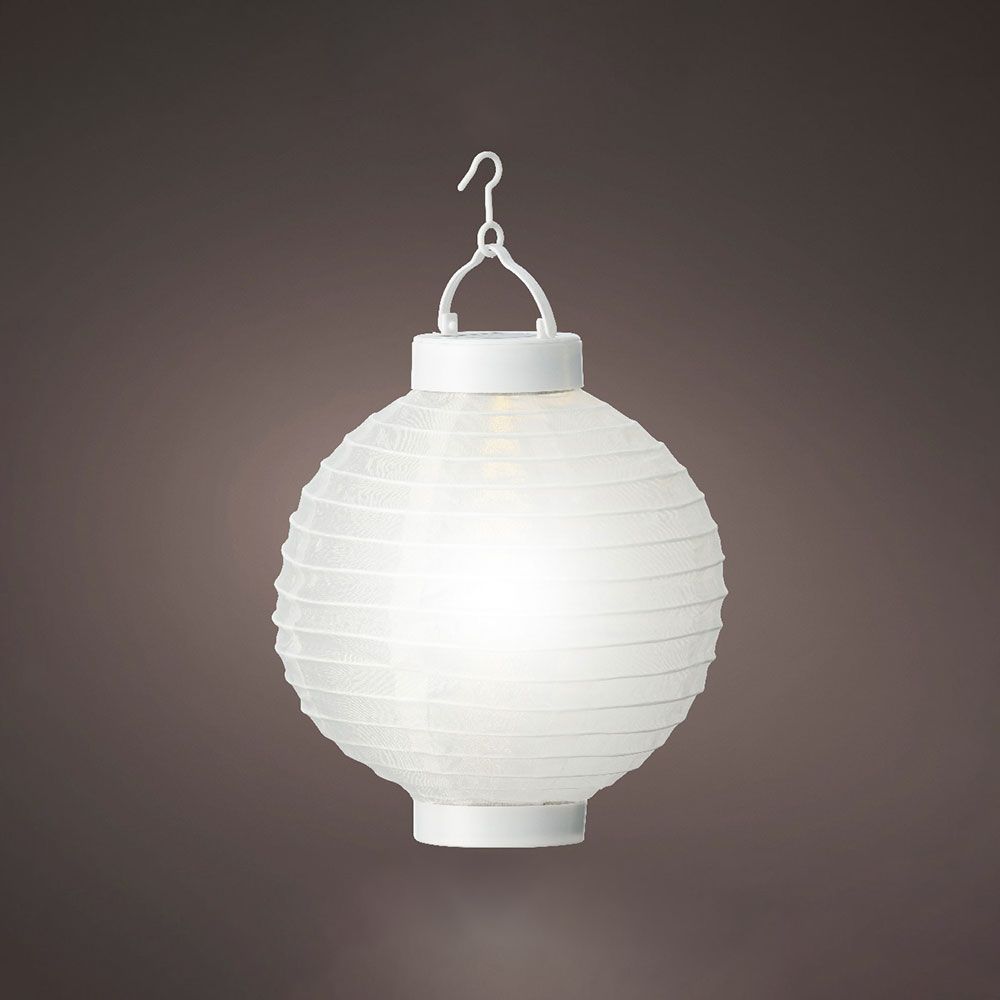 Candeeiro solar branco Ø20 x 23 cm