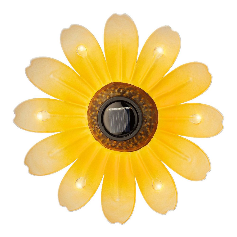 LUZ solar metálica em forma de flor Ø14x4cm cores sortidas - Image 4