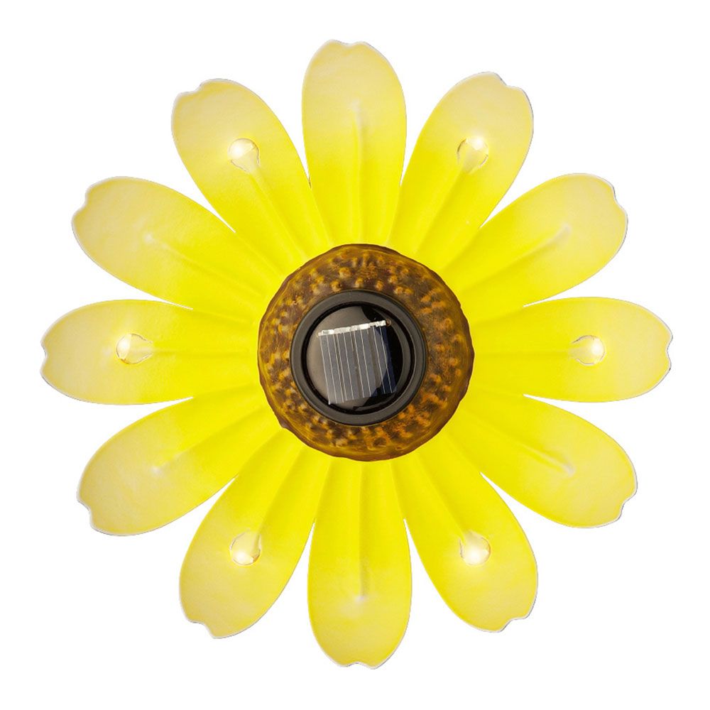 LUZ solar metálica em forma de flor Ø14x4cm cores sortidas - Image 5