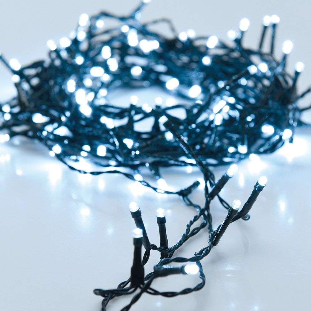 Grinalda fixa, 320 leds de LUZ fria, exterior, 24 m