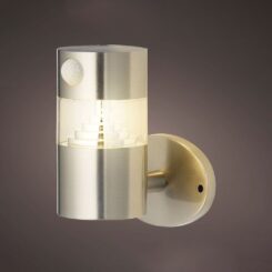 LUZ solar de parede em INOX 15-150lm LUZ quente Ø12x16cm lumineo