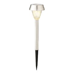 KIT 4 estacas INOX LUZ quente 24x8cm lumineo