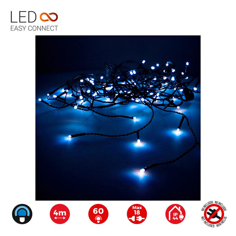 Grinalda easy-connect 60 leds azul 30V total 1,08W IP44 4m - Image 2