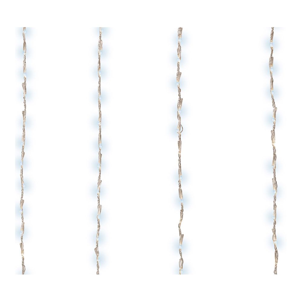 Cortina LED para varandas 200 leds branco frio IP44 2x1m lumineo