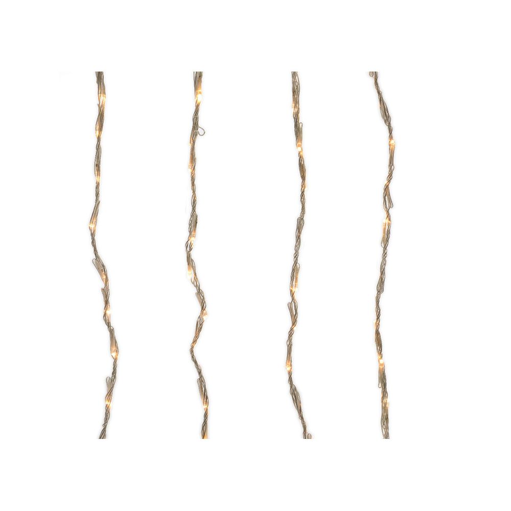 Cortina para varanda 220 leds branco quente IP44 2x1m