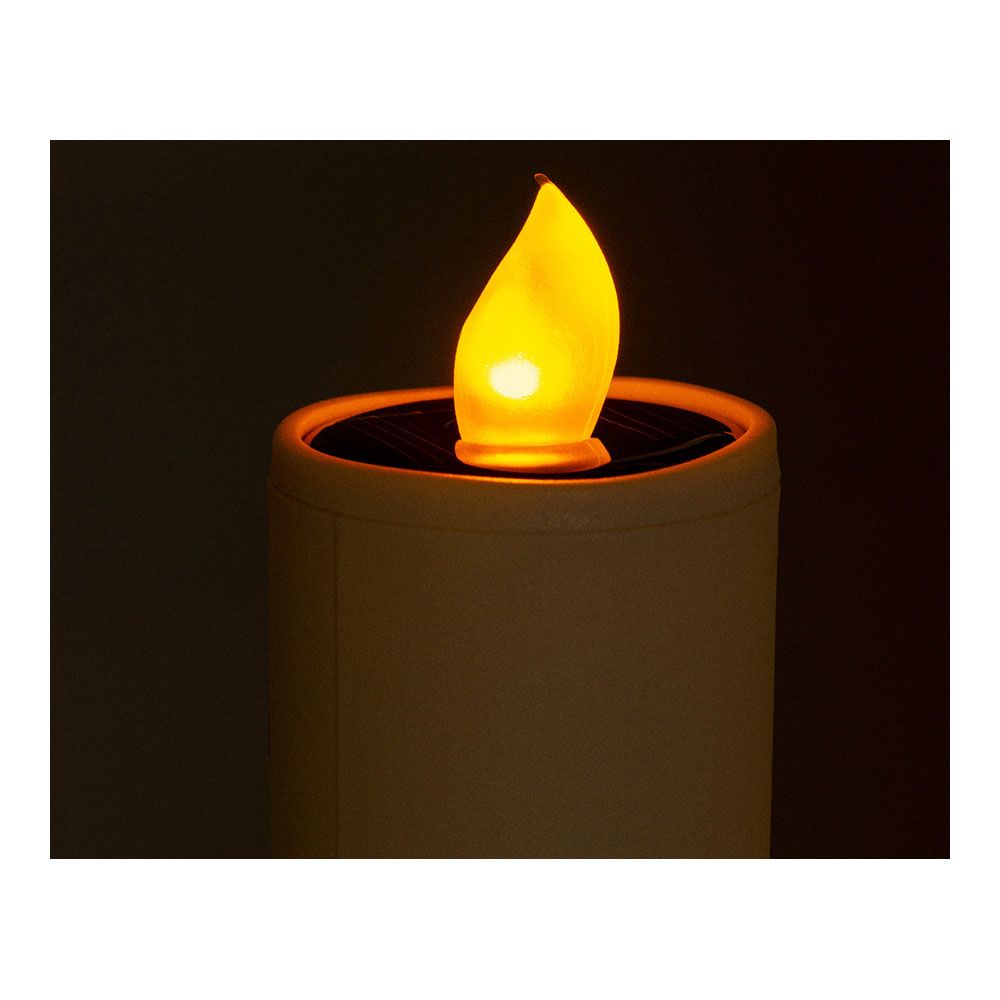 Vela solar efeito chama Ø4x90cm branca lumineo - Image 3