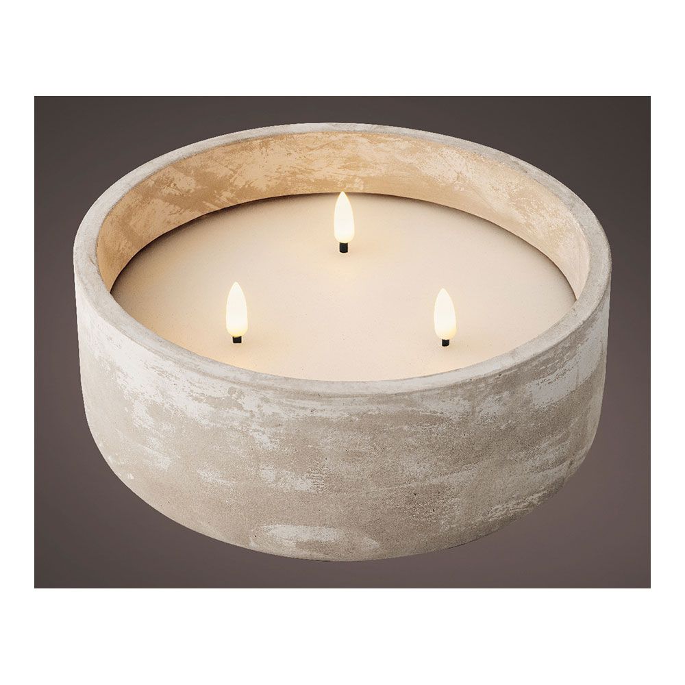 Vela a pilhas interior e exterior 28x8cm 3 leds efeito chama lumineo - Image 2