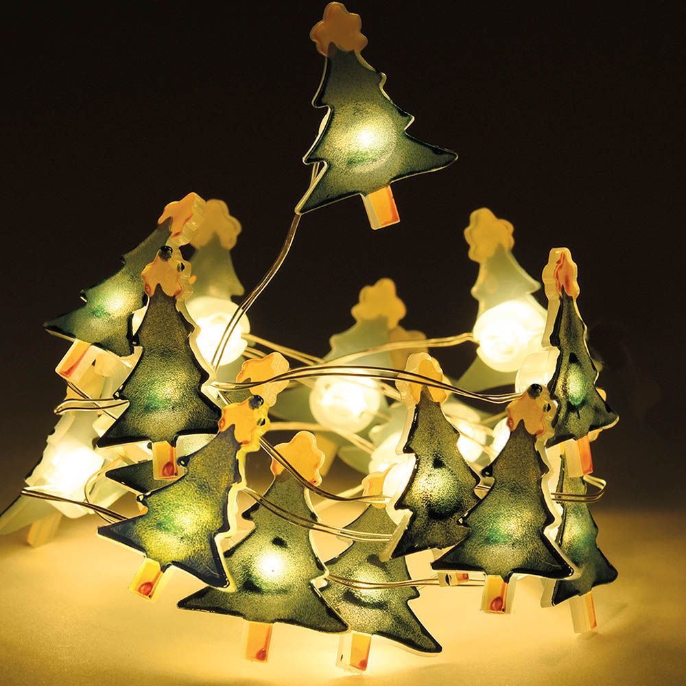 Grinalda a pilhas fixa 20 leds decorativos adornos de natal 1,05m cores/modelos sortidos