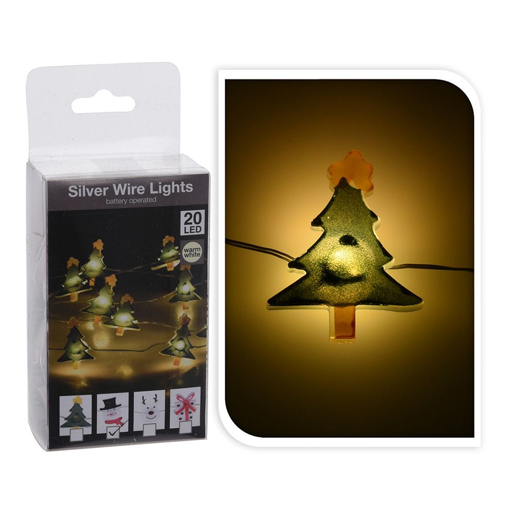 Grinalda a pilhas fixa 20 leds decorativos adornos de natal 1,05m cores/modelos sortidos - Image 3