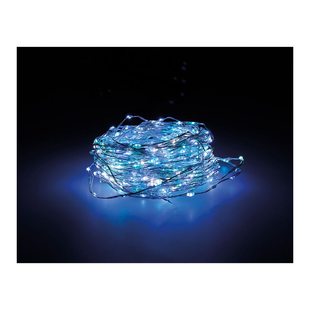 NULL Guirlanda micro LED extra densa 567 LEDs piscando em cores pastéis cabo prata 14 m
