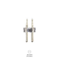 Conetor tubo flexilux/flexiled 13mm 2 vias "reto-ponta"