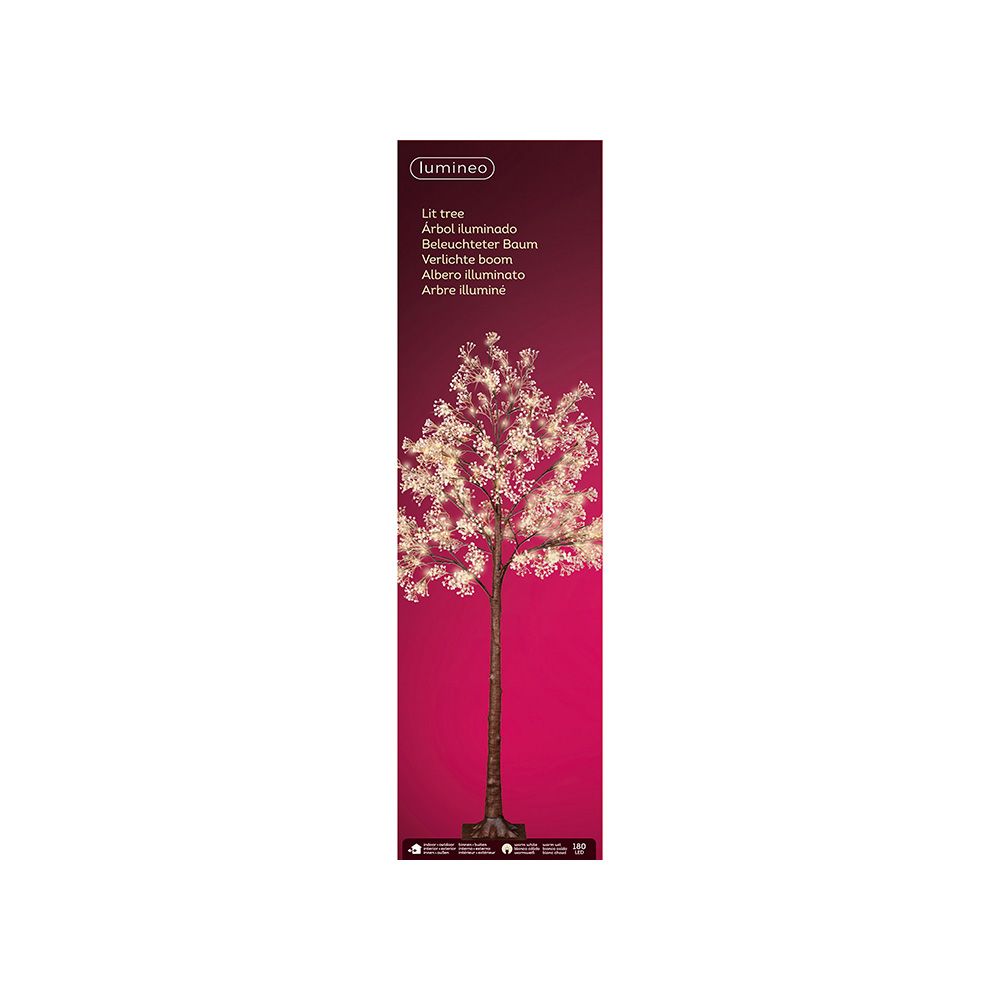 Árvore LED gypsophila purpurina IP44 180cm - Image 2