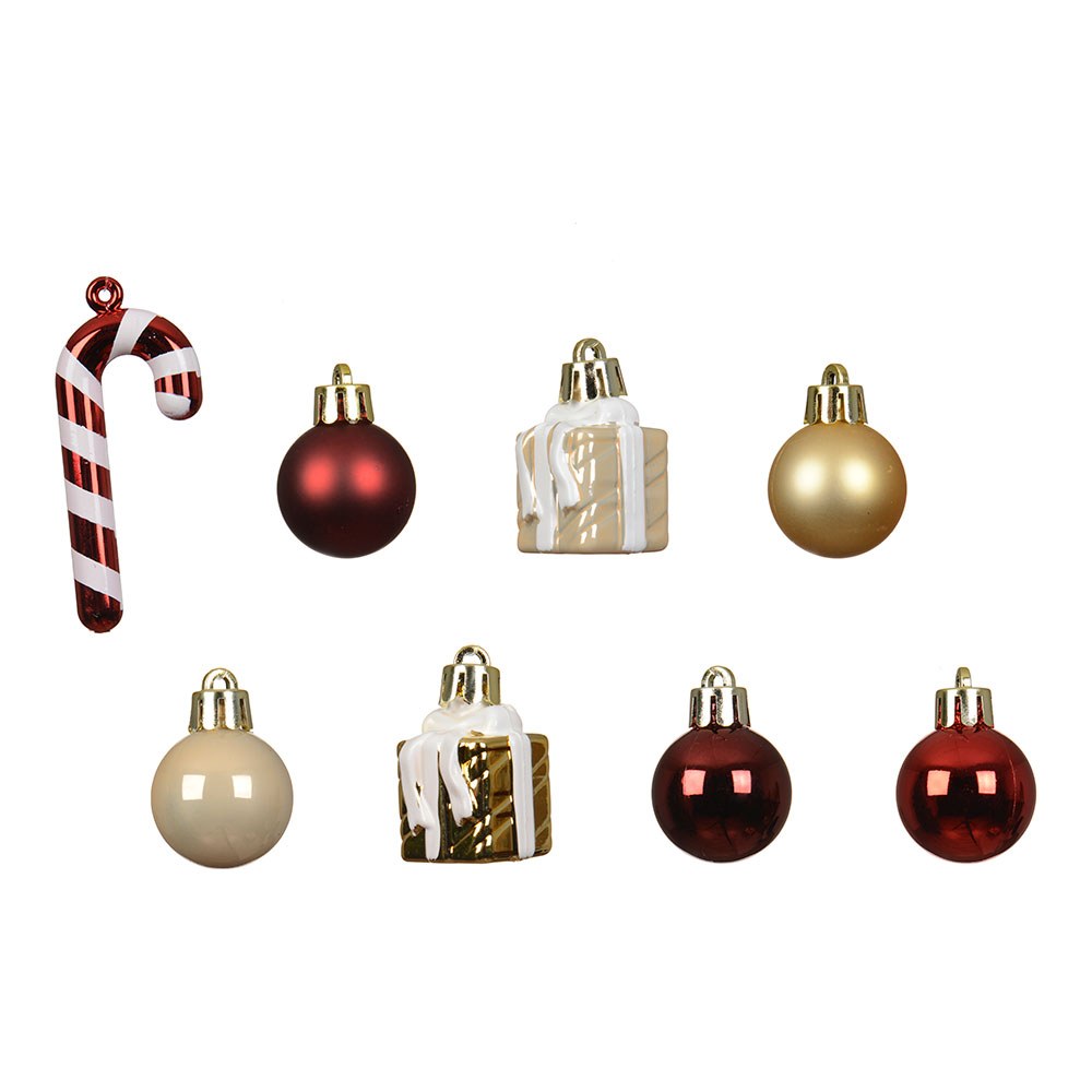 Enfeites de árvore de natal, modelos variados, tubo com 10 unidades. - Image 2