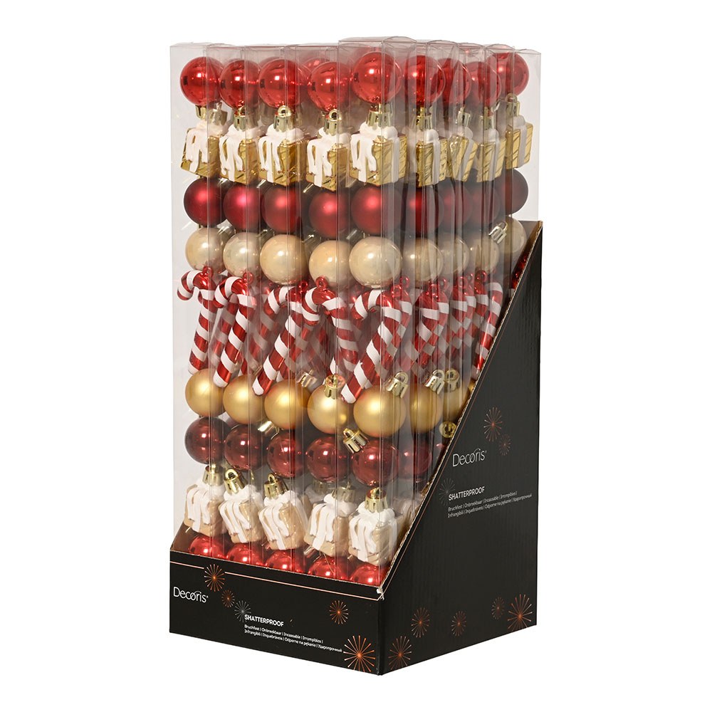 Enfeites de árvore de natal, modelos variados, tubo com 10 unidades. - Image 3