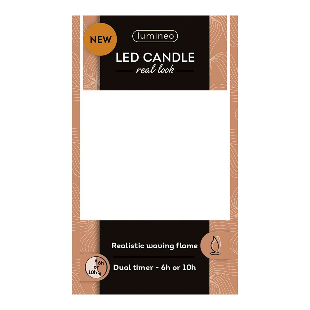 Vela de cera LED, com topo curvo, cor creme ø7,5 x 10,5 cm - Image 2