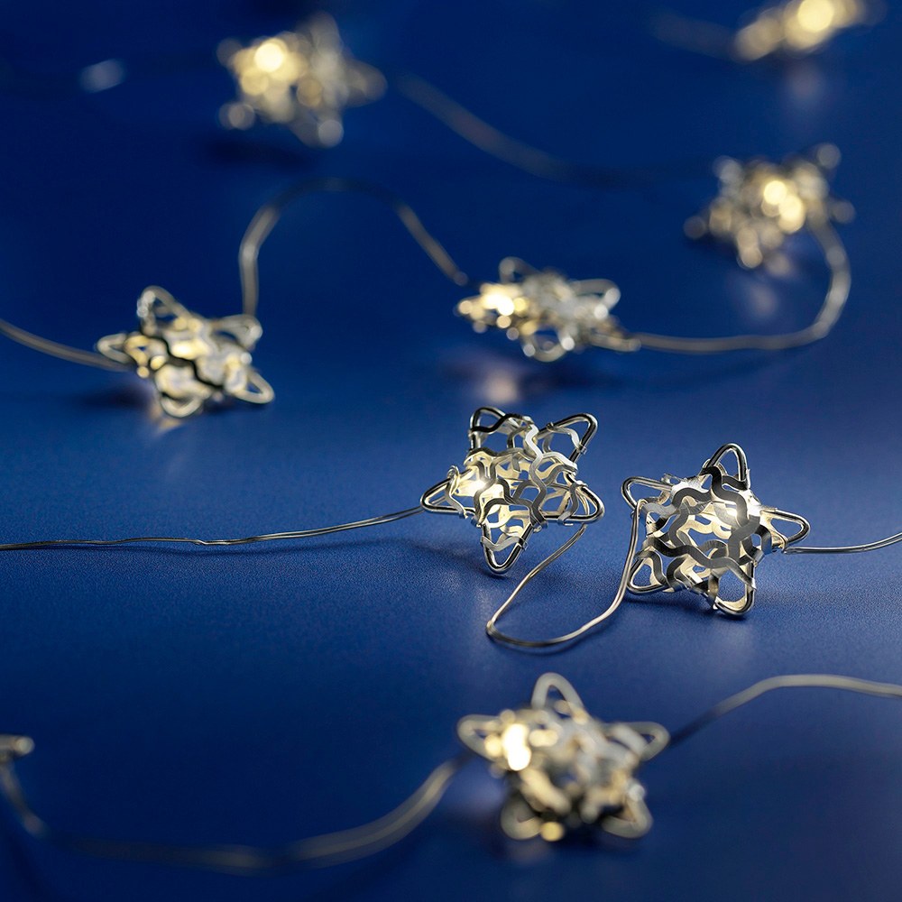 Cordão de luzes LED para interiores com estrelas de cores variadas 1,9 m - Image 2