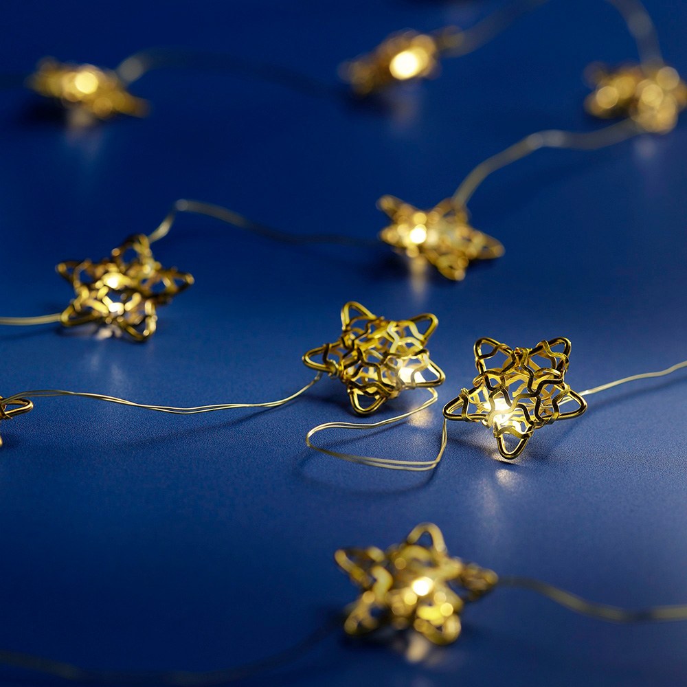 Cordão de luzes LED para interiores com estrelas de cores variadas 1,9 m - Image 3