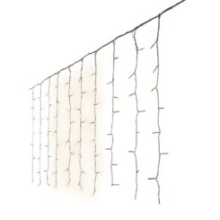 Cortina multifuncional, exterior, 240 LEDs, 2,2 x 1,5 m, branco quente