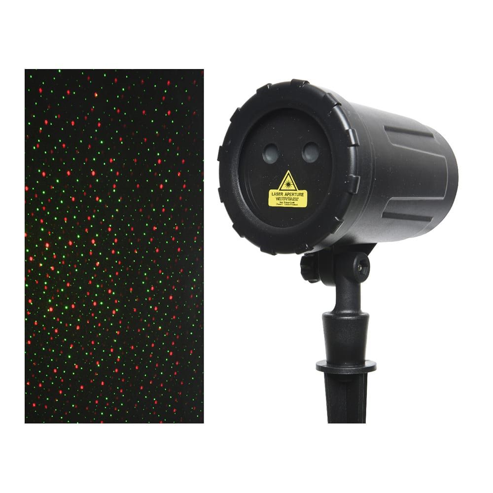 Projetor laser rotativo 10F com programador 10x13,5x40cm