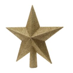 Estrela dourada para árvore de natal 19x2,5x19cm