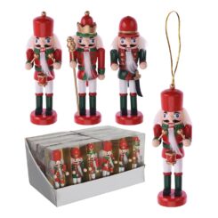 Enfeite quebra-nozes de madeira, SET de 3 peças 4x3x12,5cm cores/modelos sortidos