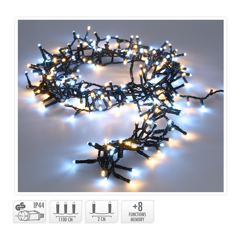 Grinalda snake branco frio/quente 560 leds IP44 14m
