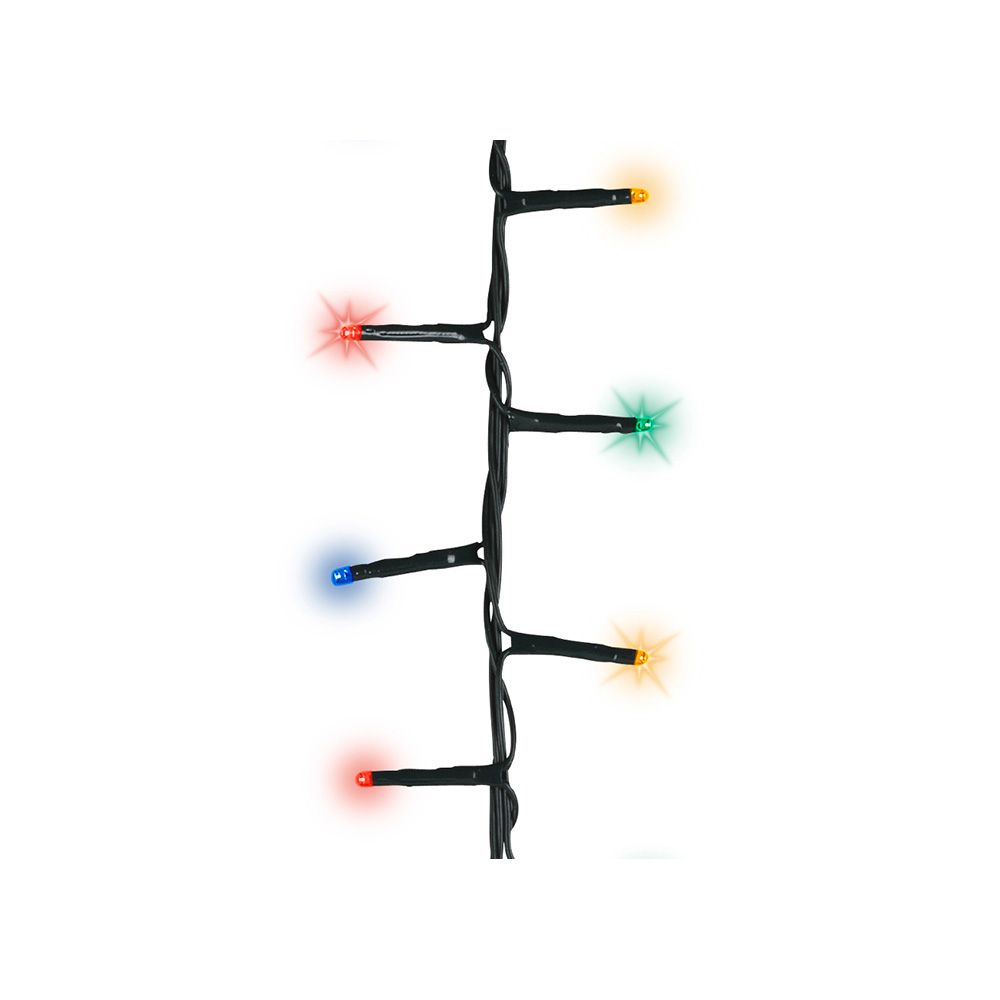 Grinalda LED compact intermitente branco quente-multicor 1000 leds IP44 cabo verde 25,5m - Image 2