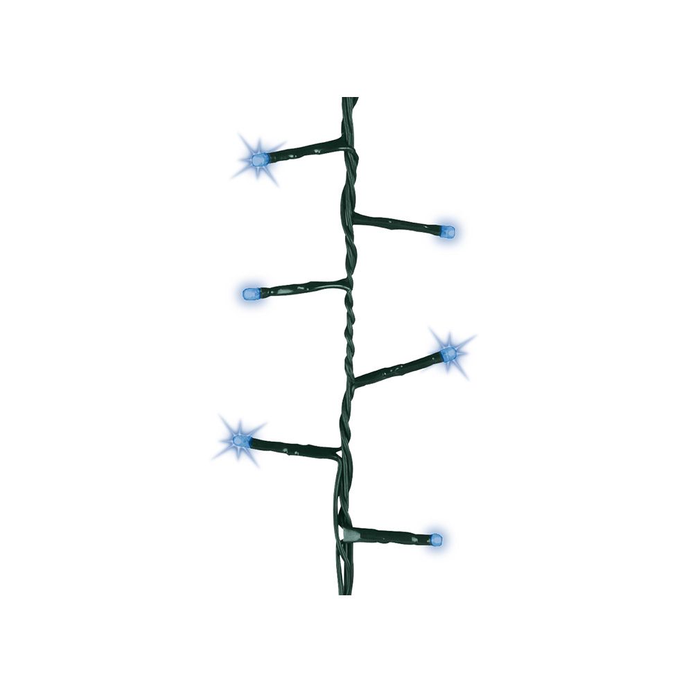Grinalda LED compact intermitente azul 500 leds IP44 cabo verde 16m - Image 2