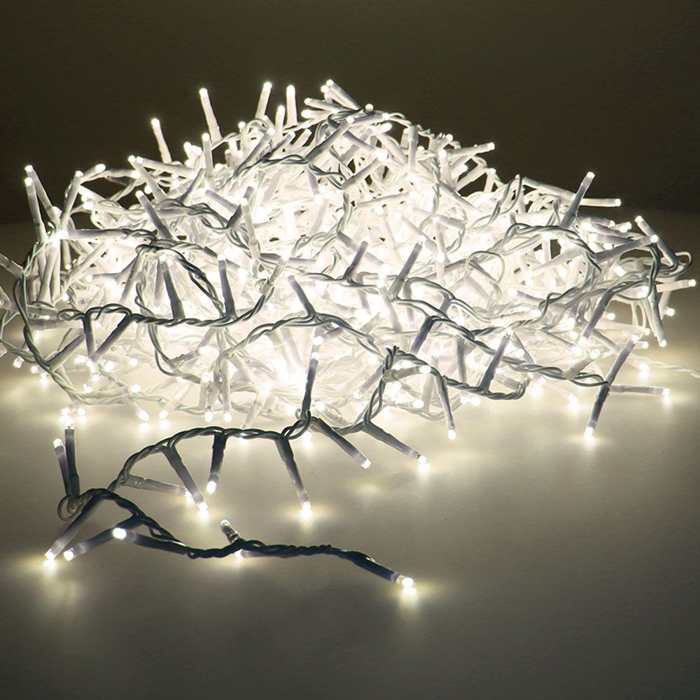 Guirlanda de 500 LED compacta, multifunção, LUZ quente (ou LUZ branca quente), exterior, 11 m