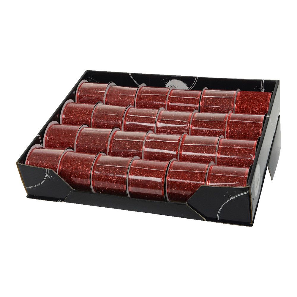 Laço com purpurina vermelho 270 x 6,3 cm - Image 2