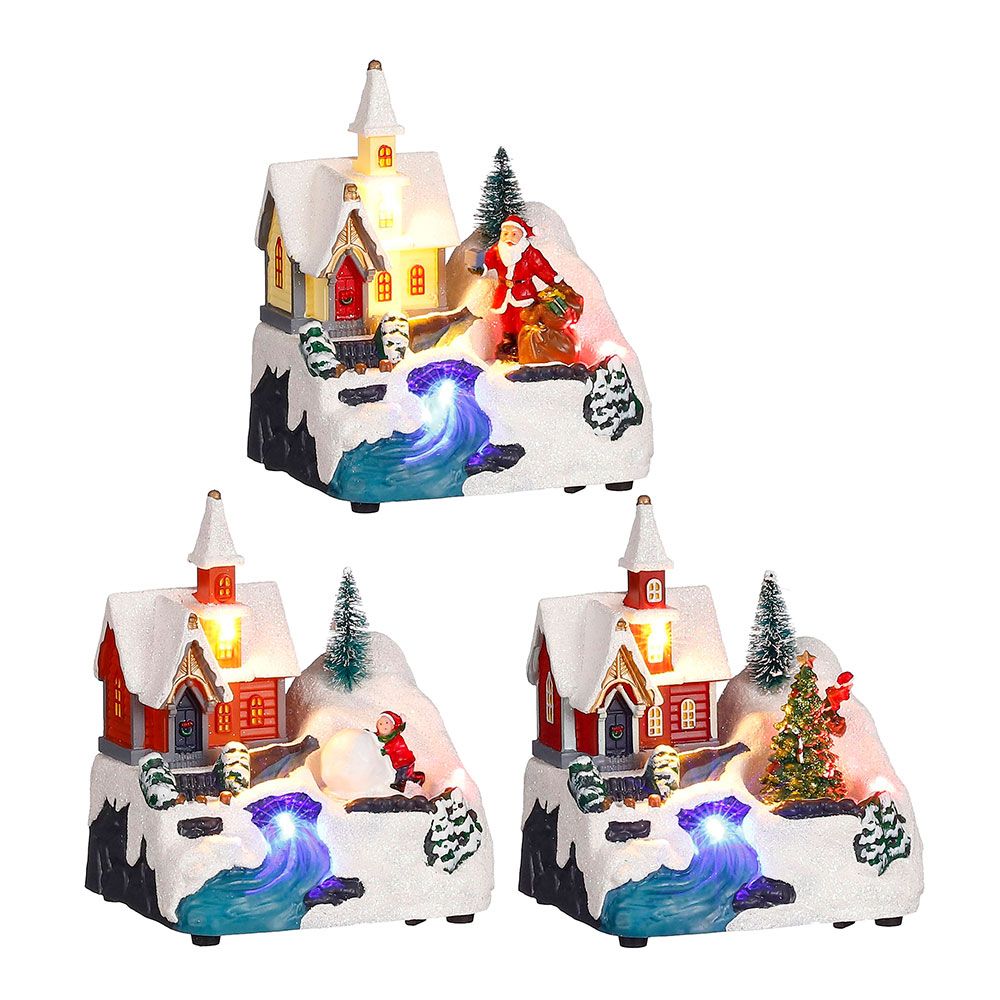 Igreja decoração de natal modelos sortidos