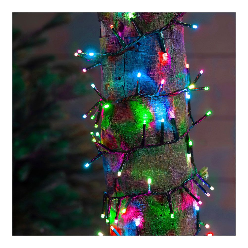 NULL Guirlanda multifuncional, uso externo, LED compacto, multicolorido pastel, cabo verde, 500 LEDs, 16 m - Image 3