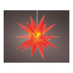 Estrela vermelha iluminada Ø40x40cm 6 leds exterior