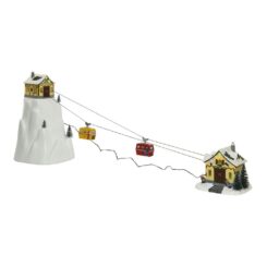 NULL Cena de Natal aventuras na neve 31,5x32,5x53cm 16 LEDs