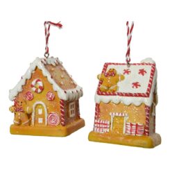 Enfeite casa poliresina homem de gengibre. modelos sortidos 6,5x5x7cm