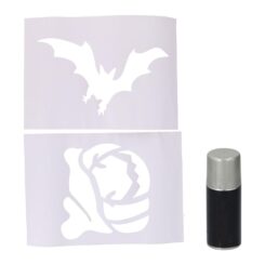KIT decoração de janelas para halloween spray + stencils