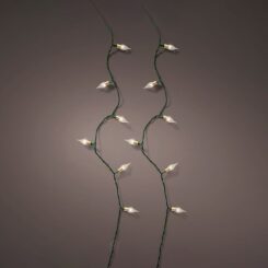Grinalda LED branco quente 8 funções efeito cintilante para interior 1790cm 493275
