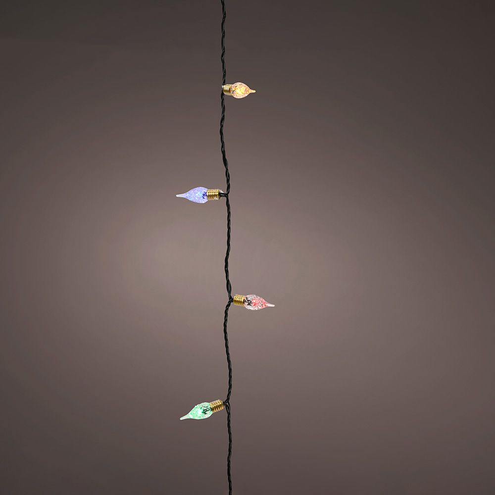 Grinalda LED vintage multicor com 8 funções efeito cintilante para interior 1790cm 493276