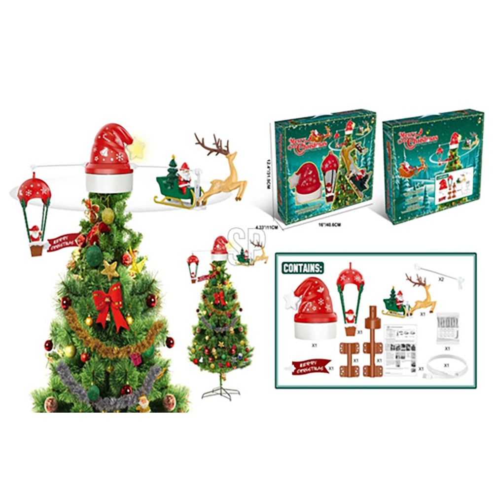 Enfeite de Natal móvel giratório para o topo da árvore