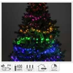 Guirlanda de LED, 7 seções de cores, IP44, 400 LEDs, 220v, 8m.