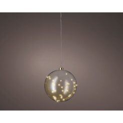 Bola de vidro microled, LUZ fixa, branco quente, Ø21cm