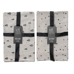 Naperom com estampados pretos, 2 modelos, 32 x 150 cm