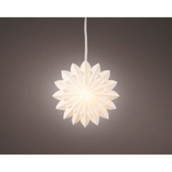 Estrela suspensa de papel LED, ø40 x 20,5 cm.