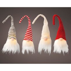 Gnomo LED gorro flexível, cores sortidas, LUZ fixa, 6 x 7 x 23 cm